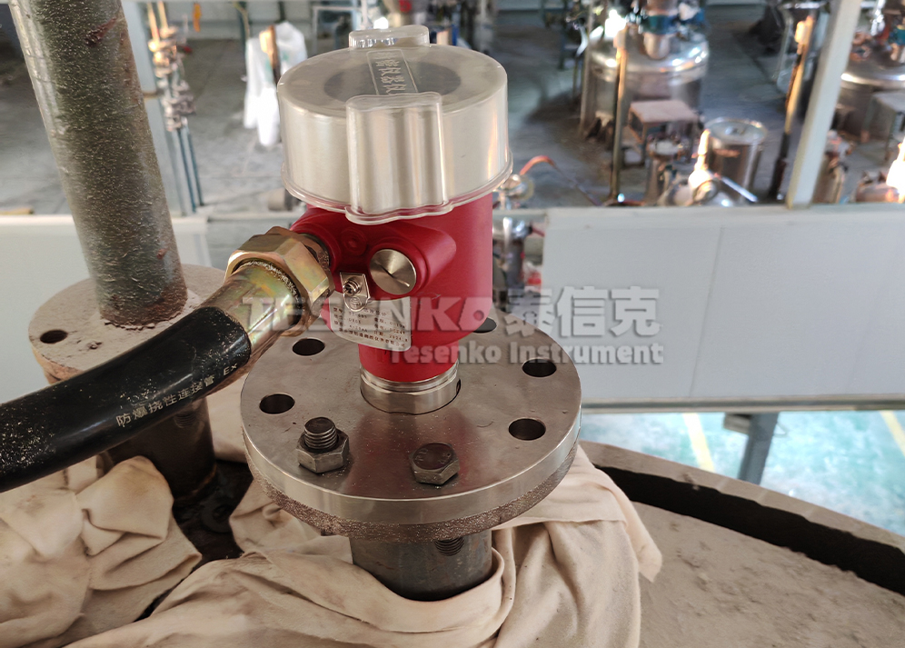 泰信克仪表--雷达食品加工储蓄罐客户使用现场